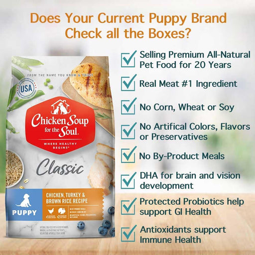 Chicken Soup for the Soul Puppy Recipe with Chicken, Turkey & Brown Rice Dry Dog Food