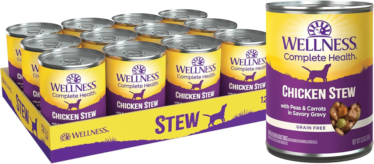 Wellness Grain-Free Natural Chicken Stew with Peas & Carrots Wet Dog Food