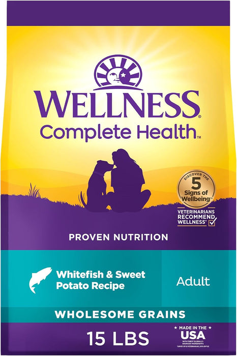 Wellness Complete Health Natural Adult Whitefish and Sweet Potato Recipe Dry Dog Food