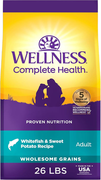 Wellness Complete Health Natural Adult Whitefish and Sweet Potato Recipe Dry Dog Food