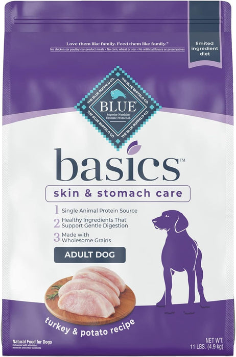 Blue Buffalo Basics Skin & Stomach Care Turkey & Potato Recipe Adult Dry Dog Food