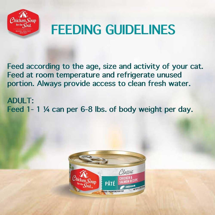 Chicken Soup for the Soul Indoor Chicken & Salmon Recipe Pate Canned Cat Food