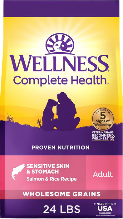 Wellness Complete Health Sensitive Skin & Stomach Salmon & Rice Dry Dog Food