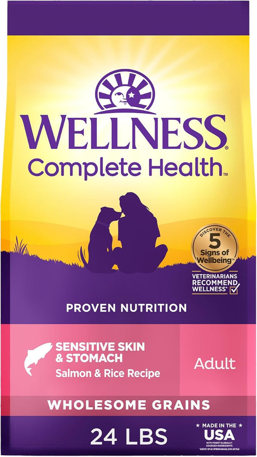 Wellness Complete Health Sensitive Skin & Stomach Salmon & Rice Dry Dog Food