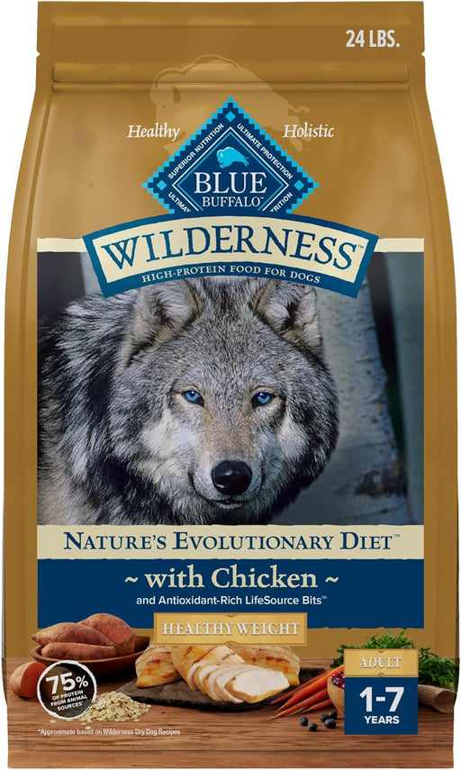 Blue Buffalo Wilderness Healthy Weight Adult High Protein Natural Chicken & Wholesome Grains Dry Dog Food