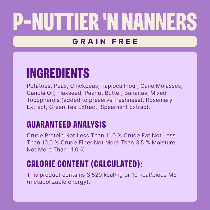 Old Mother Hubbard by Wellness Classic P-Nuttier 'N Nanners Grain-Free Mini Oven-Baked Biscuits Dog Treats