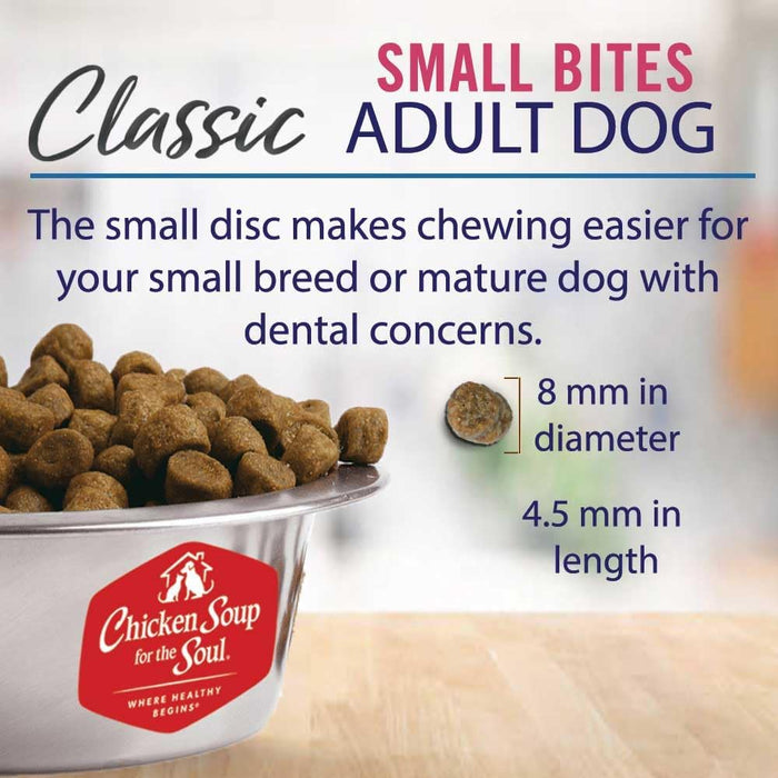 Chicken Soup for the Soul Adult Small Bites Recipe with Chicken, Turkey & Brown Rice Dry Dog Food