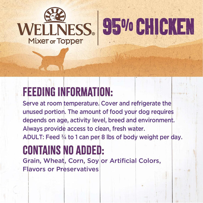 Wellness Natural Grain-Free 95% Chicken Recipe Adult Wet Dog Food