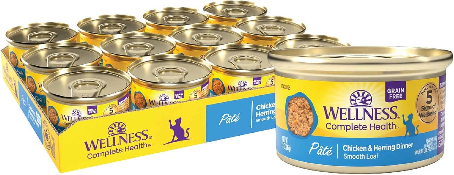 Wellness Complete Health Chicken & Herring Formula Grain-Free Canned Cat Food