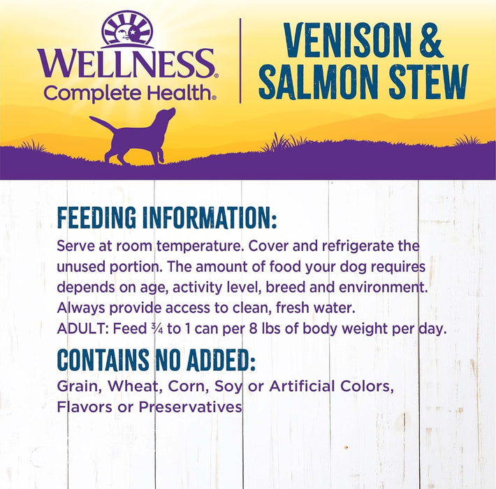 Wellness Grain-Free Natural Venison & Salmon Stew with Potato & Carrots Wet Dog Food