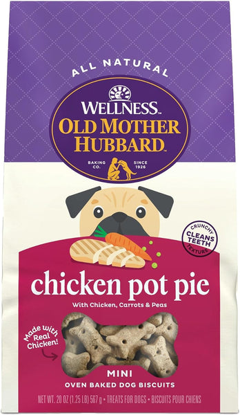Old Mother Hubbard by Wellness Classic Chicken Pot Pie Natural Mini Oven-Baked Biscuits Dog Treats