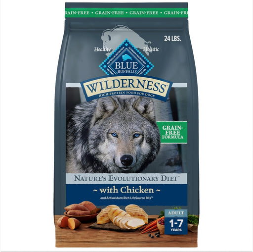 Blue Buffalo Wilderness High Protein Chicken Grain-Free Dry Dog Food – Natural Recipe