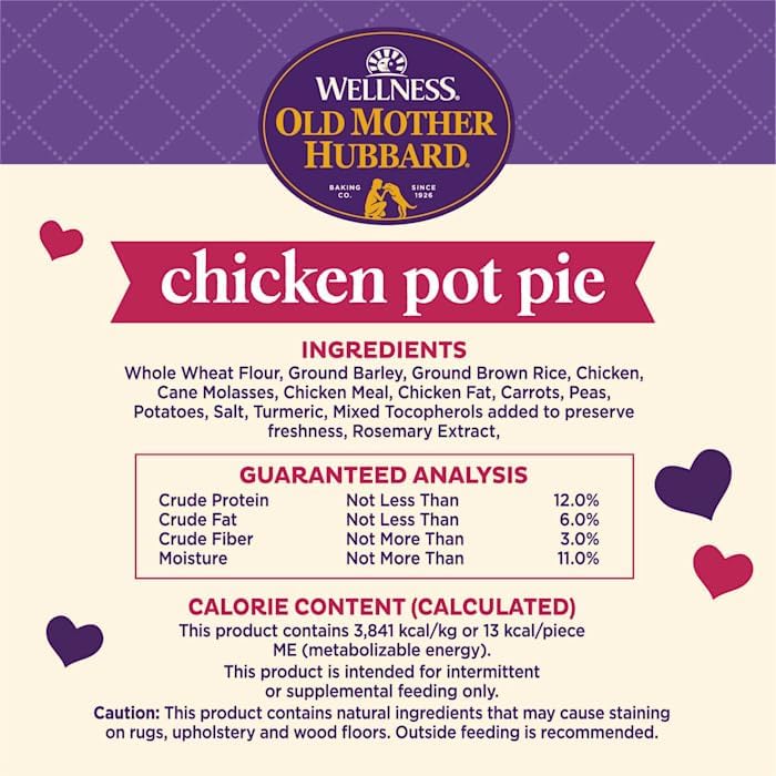 Old Mother Hubbard by Wellness Classic Chicken Pot Pie Natural Mini Oven-Baked Biscuits Dog Treats