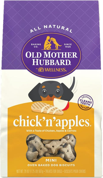 Old Mother Hubbard by Wellness Classic Chick'N'Apples Natural Mini Oven-Baked Biscuits Dog Treats