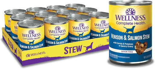 Wellness Grain-Free Natural Venison & Salmon Stew with Potato & Carrots Wet Dog Food