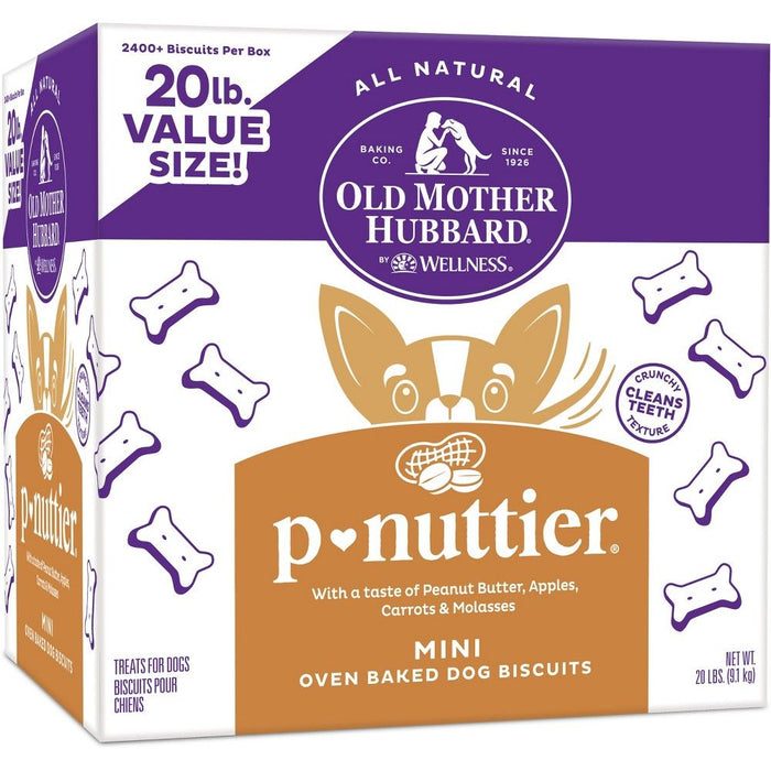 Old Mother Hubbard by Wellness Classic P-Nuttier Natural Mini Oven-Baked Biscuits Dog Treats