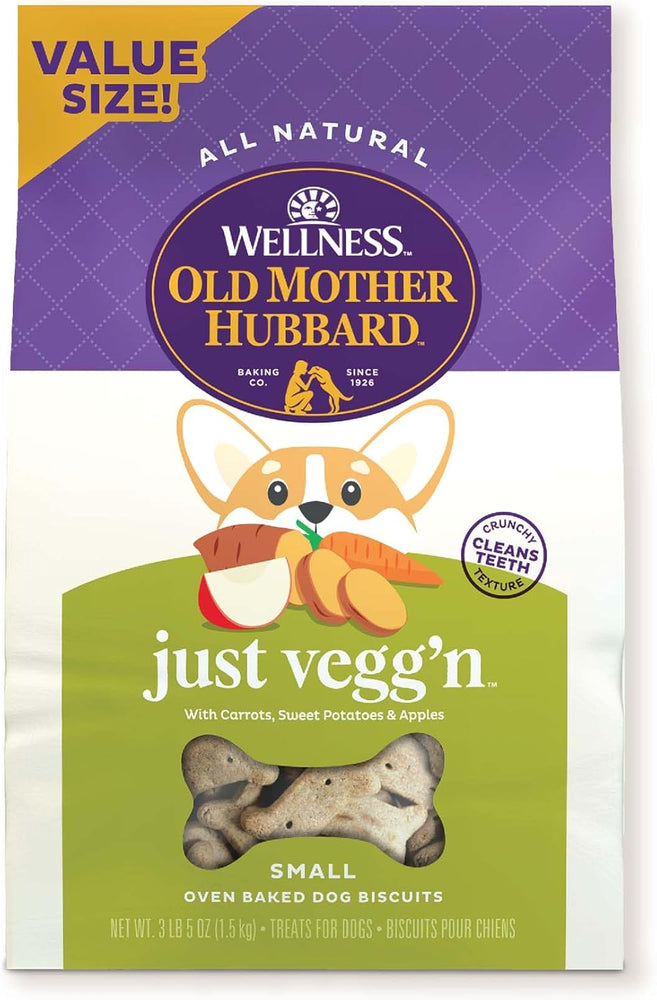 Old Mother Hubbard by Wellness Classic Just Vegg'N Natural Small Oven-Baked Biscuits Dog Treats