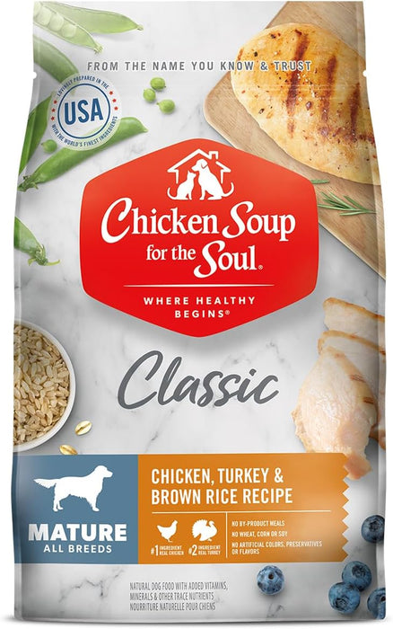 Chicken Soup for the Soul Mature Recipe with Chicken, Turkey & Brown Rice Dry Dog Food