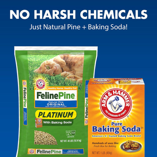 Feline Pine Platinum Non-Clumping Cat Litter, Feline Pine Cat Litter 18lb
