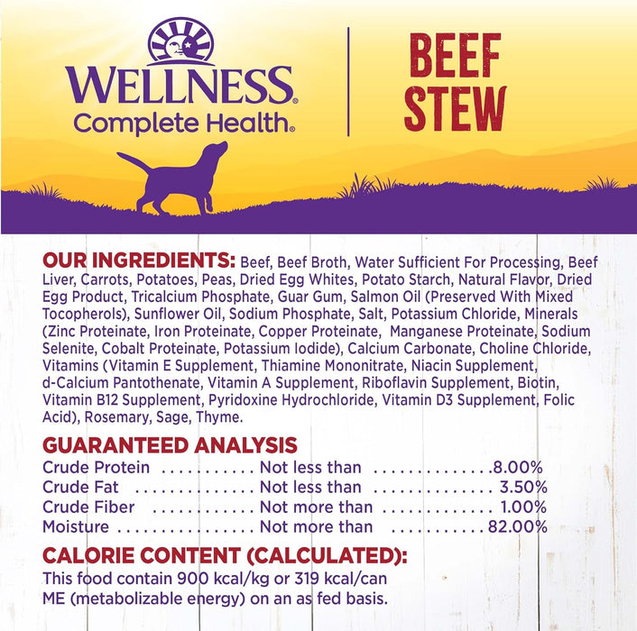 Wellness Grain-Free Natural Beef Stew with Carrots & Potato Wet Dog Food