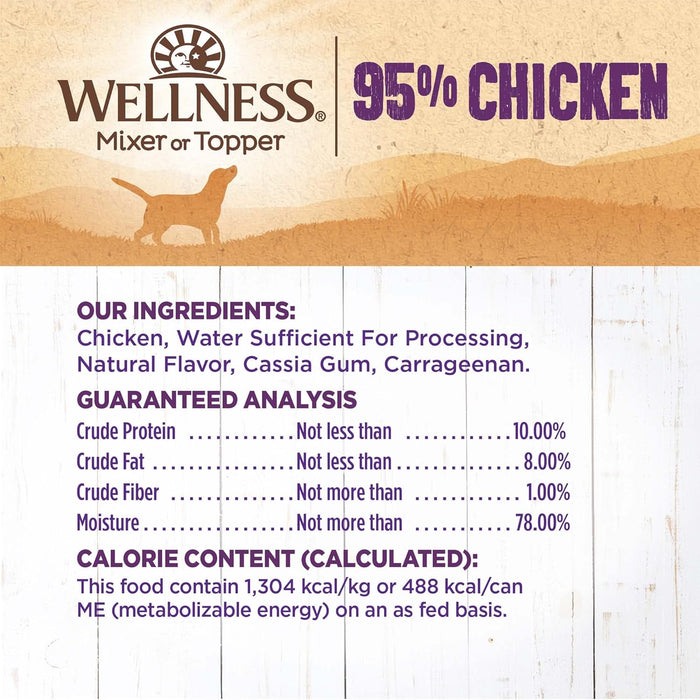 Wellness Natural Grain-Free 95% Chicken Recipe Adult Wet Dog Food