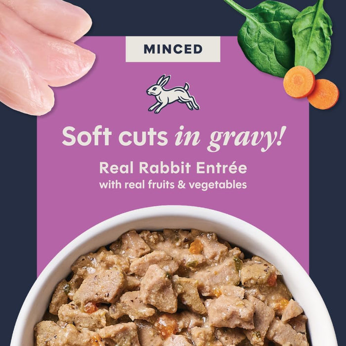 natures variety instinct adult grain free minced recipe with real rabbit natural cat food cups