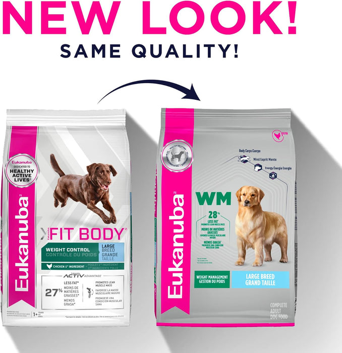 Eukanuba Fit Body Weight Control Large Breed Dry Dog Food, 33-lb Bag