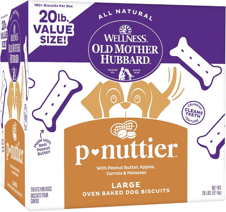 Old Mother Hubbard by Wellness Classic P-Nuttier Natural Large Oven-Baked Biscuits Dog Treats