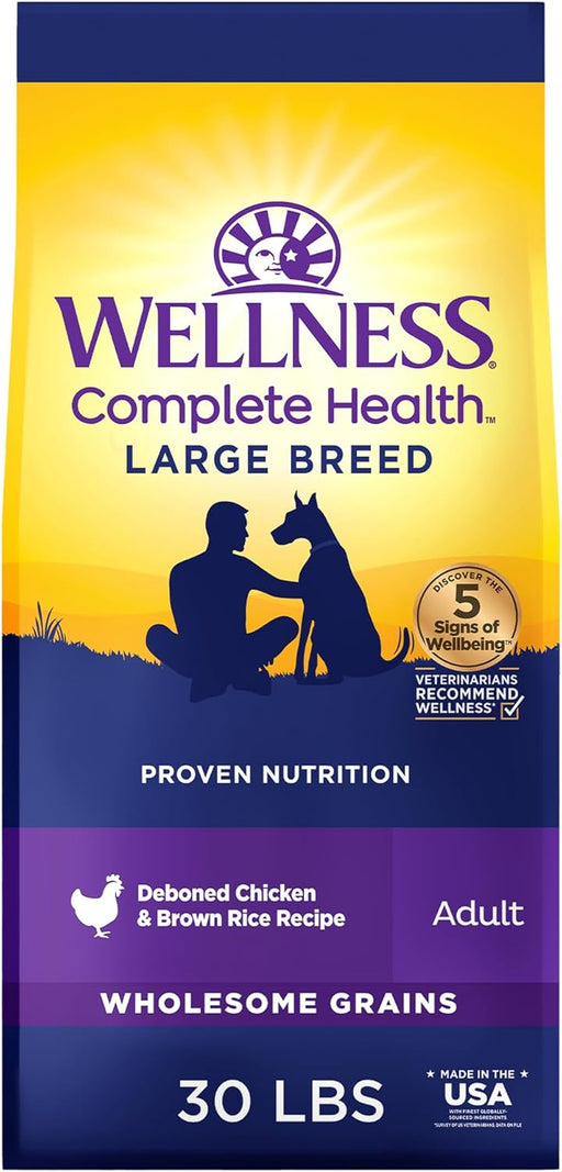 Wellness Complete Health Natural Large Breed Adult Chicken and Brown Rice Recipe Dry Dog Food