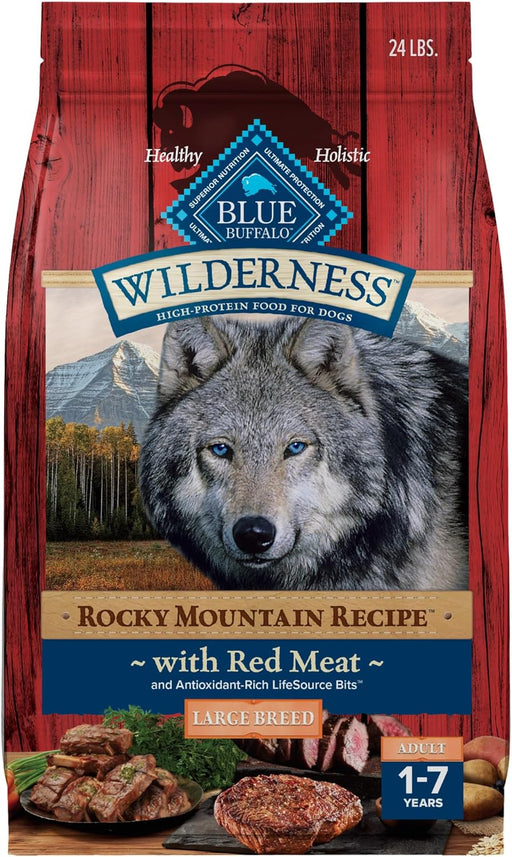 Blue Buffalo Wilderness Red Meat & Grains Rocky Mountain Recipe High-Protein Large Breed Adult Dry Dog Food