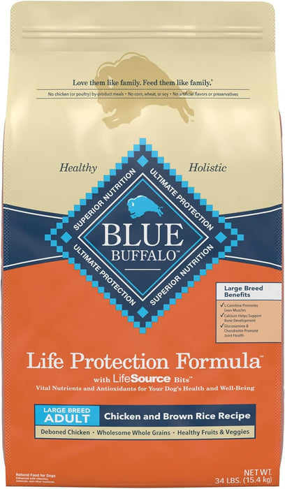 Blue Buffalo Life Protection Formula Large Breed Adult Chicken & Brown Rice Recipe Dry Dog Food