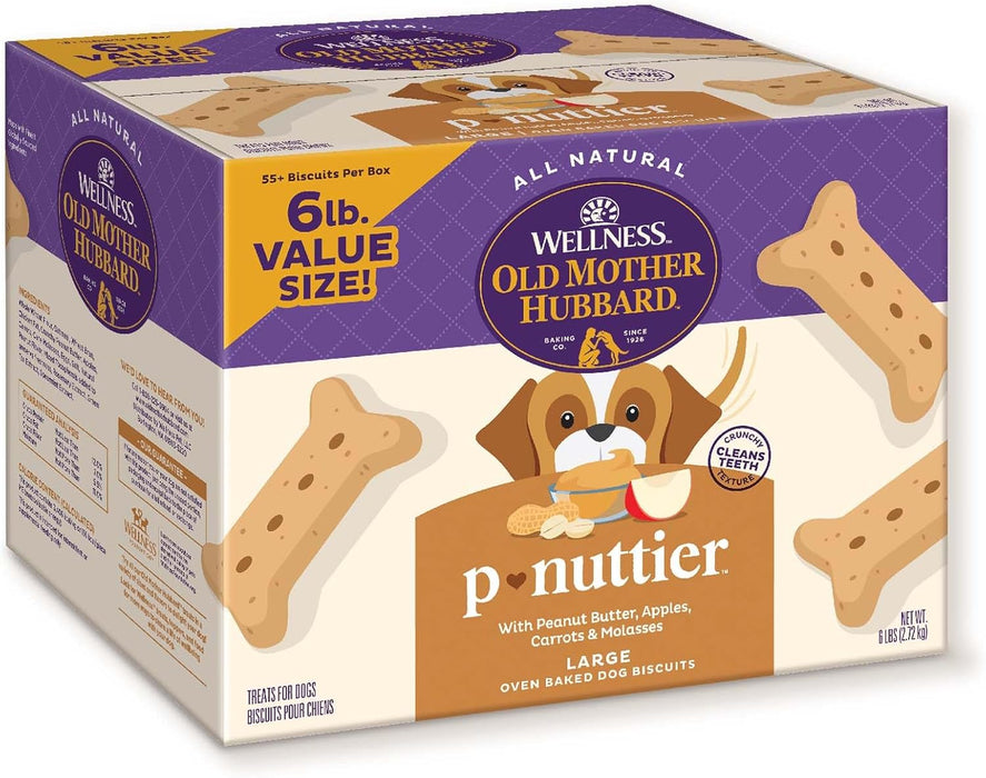 Old Mother Hubbard by Wellness Classic P-Nuttier Natural Large Oven-Baked Biscuits Dog Treats