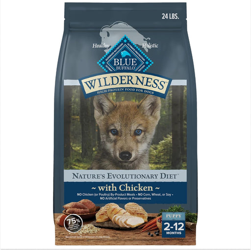 Blue Buffalo Wilderness Puppy Chicken Recipe Adult High-Protein Grain-Free Dry Dog Food