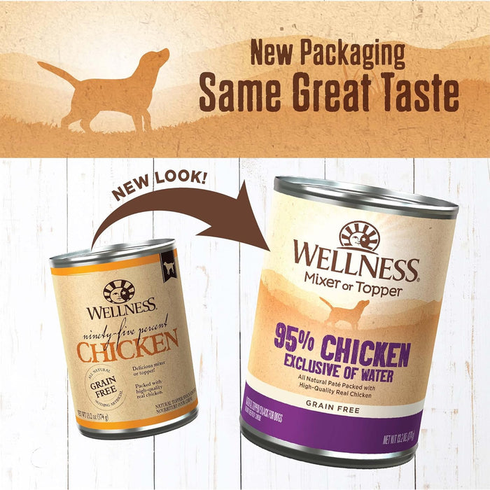 Wellness Natural Grain-Free 95% Chicken Recipe Adult Wet Dog Food