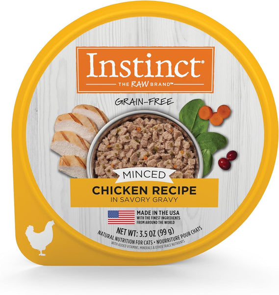 Instinct Minced Real Chicken Recipe in Savory Gravy Grain-Free Minced Wet Cat Food