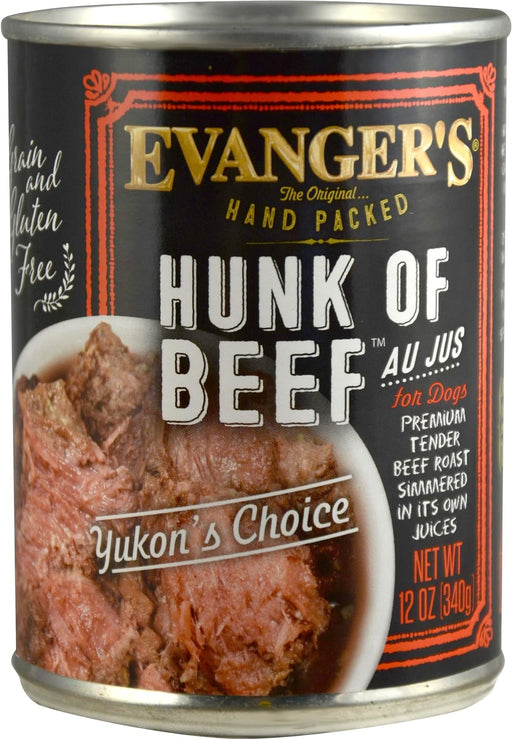 Evanger's Grain-Free Hand Packed Hunk of Beef Canned Dog Food