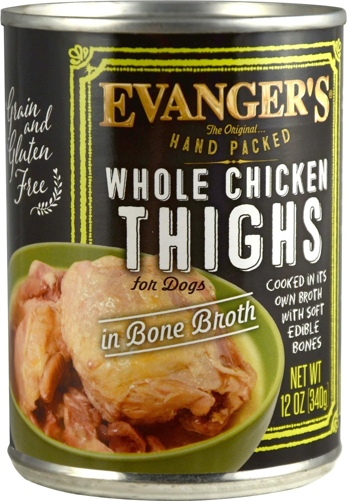 Evanger's Grain-Free Hand Packed Whole Chicken Thighs Canned Dog Food