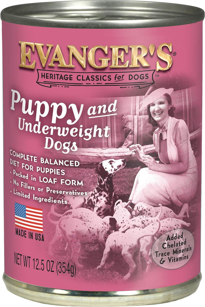 Evanger's Classic Recipes Puppy Canned Dog Food, 12.5-oz, case of 12