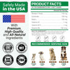 YUMA'S bacon-flavor dog chews product facts, ingredient amounts per two chews and weight-based serving chart