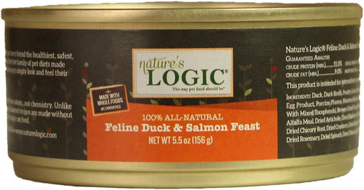 Nature's Logic Feline Duck & Salmon Recipe Grain-Free Canned Cat Food