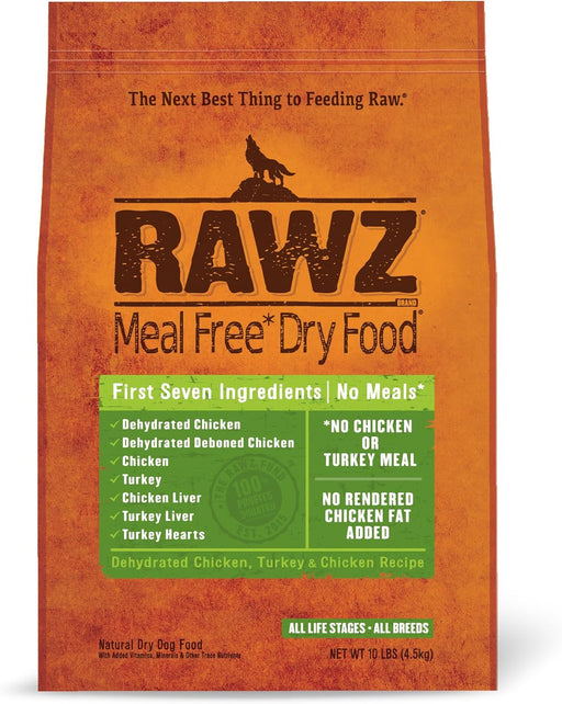 RAWZ Meal Free Dehydrated Chicken, Turkey, and Chicken Dry Dog Food