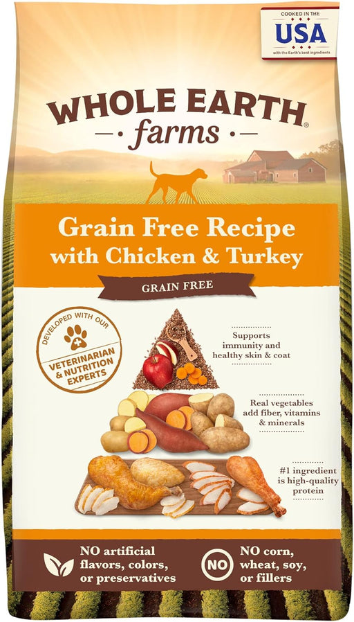 Whole Earth Farms Grain-Free Chicken & Turkey Recipe Dry Dog Food