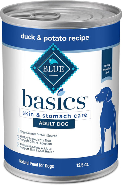 Blue Buffalo Basics Skin & Stomach Care Adult Grain-Free Duck & Potato Recipe Wet Dog Food