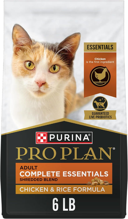 Purina Pro Plan Adult Shredded Blend Chicken & Rice Formula Dry Cat Food