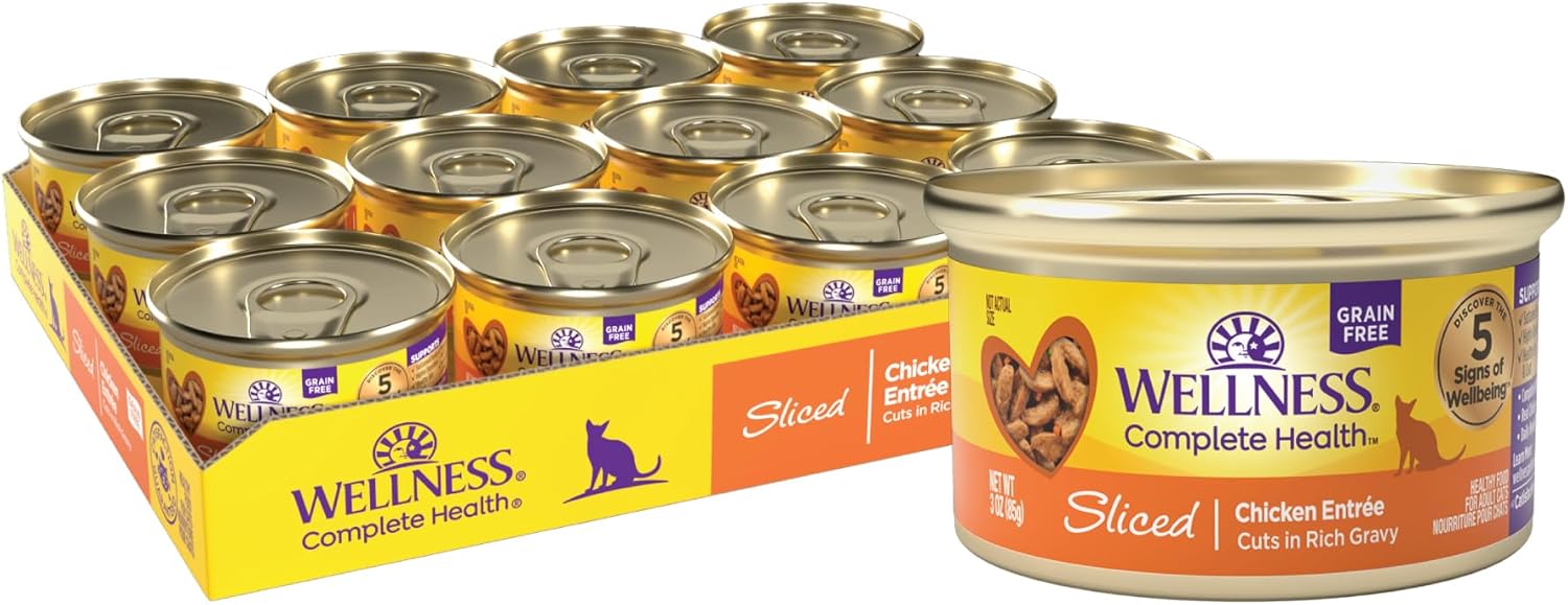 Wellness Complete Health Sliced Chicken Entree Grain-Free Canned Cat Food