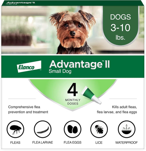 Advantage II Flea Spot Treatment for Dogs, 3-10 lbs