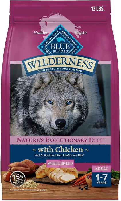 Blue Buffalo Wilderness Chicken Recipe High-Protein Small Breed Adult Dry Dog Food