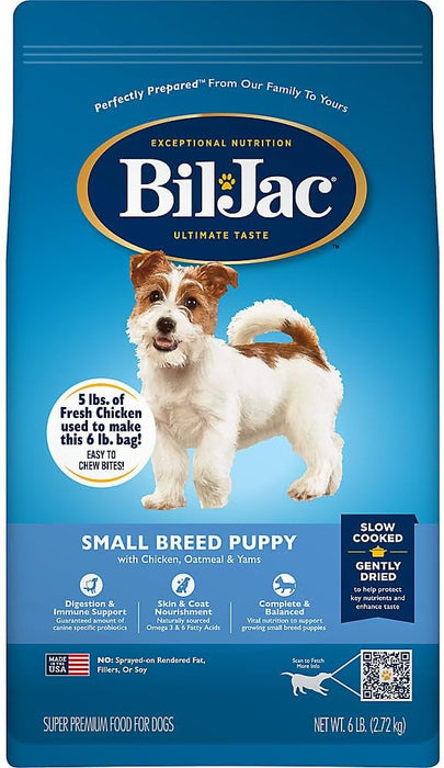 Bil-Jac Small Breed Puppy Chicken, Oatmeal & Yam Recipe Dry Dog Food