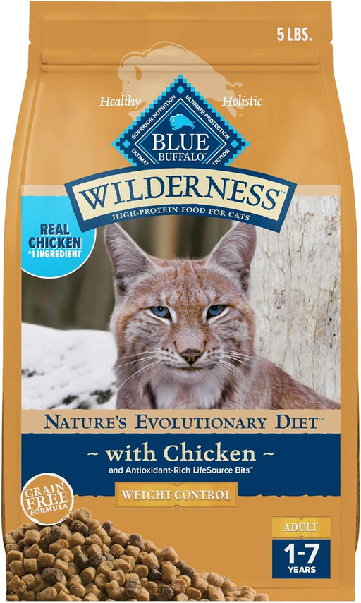 Blue Buffalo Wilderness Chicken High-Protein Weight Control Grain-Free Adult Dry Cat Food