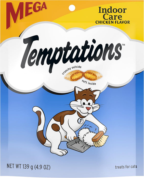 Temptations Indoor Care Chicken Flavor Soft & Crunchy Cat Treats